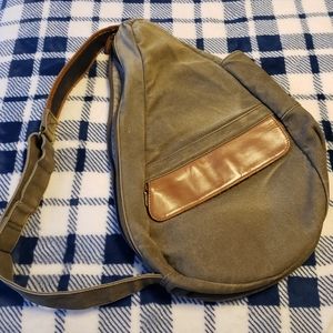 LL Bean canvas and leather 'Ameribag'